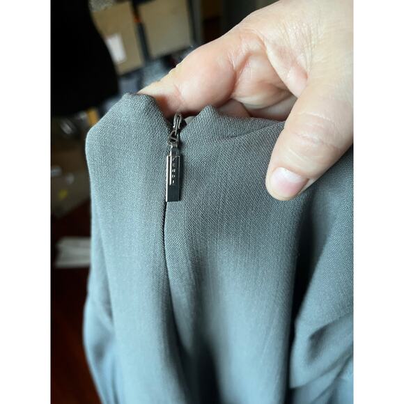 Vintage 90s Designer Italy Fendi Neutral Gray Mini Pencil Dress Small Med Pocket - Picture 6 of 9